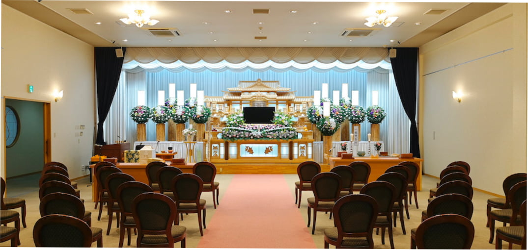 JAふじ伊豆やすらぎ富士川会館の葬儀場ホール写真