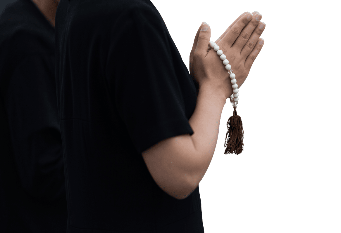 祈る女性の写真